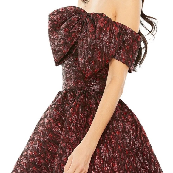 MacDuggal Off-Shoulder Red Dress - Picture 3 of 9